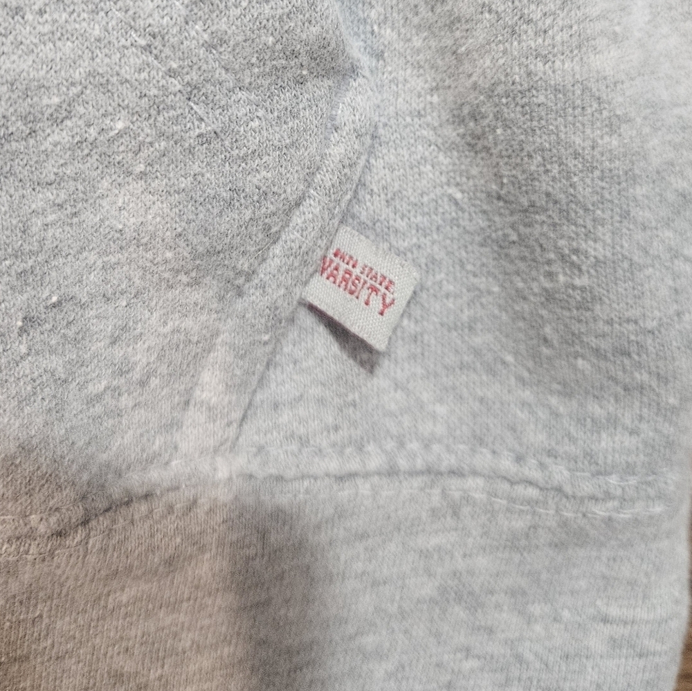 Ohio State Buckeyes Hoodie XL Gray Embroidered Spellout Red Hood Lining - Picture 3 of 7